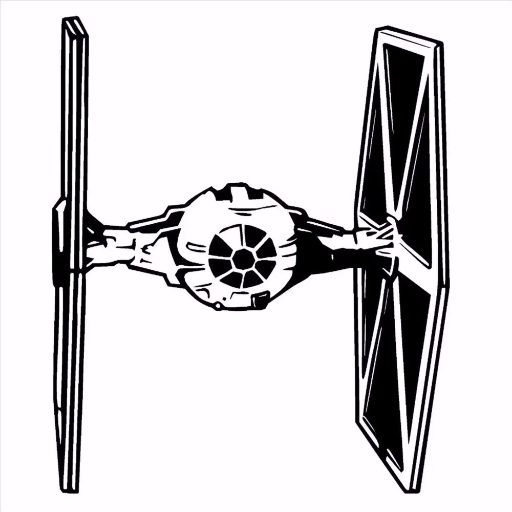 Us 719 20 Offstar Wars Tie Fighter Wall Art Vinyl Naklejka Pokoju Naklejka Film Wzornik Decor Naklejki ścienne Dekoracja Wnętrz Pokój Dzienny