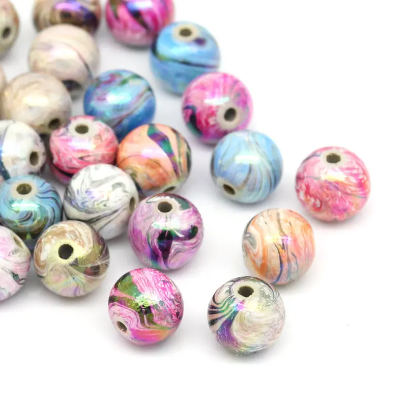 

FUNIQUE 300PCs Fashion Color Acrylic Beads For Jewelry Making Round Spacer Beads Findings For DIY Bracelet Women Men Jewelry 8mm