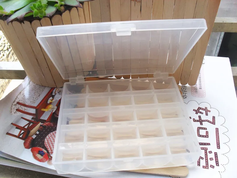 

1PC Empty Transparent Sewing Machine Bobbin Case Spool Organizer Storage Box
