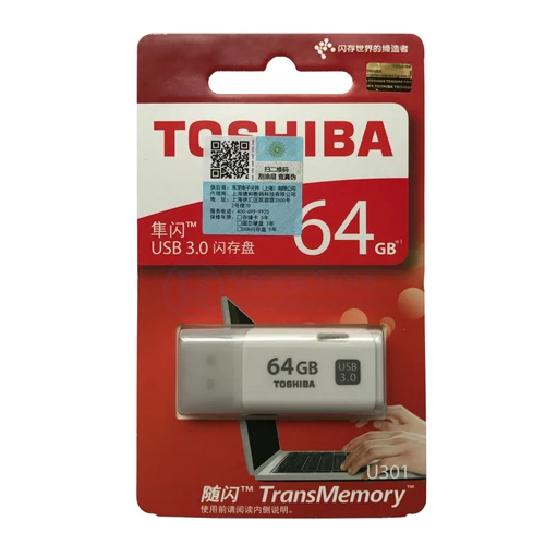 Toshiba USB флеш-накопитель 3,0 U301 флеш-накопитель USB3.0 64 Гб usb флешки флеш-накопители usb флэш-диск транспамять флеш-накопитель usb - Цвет: Белый