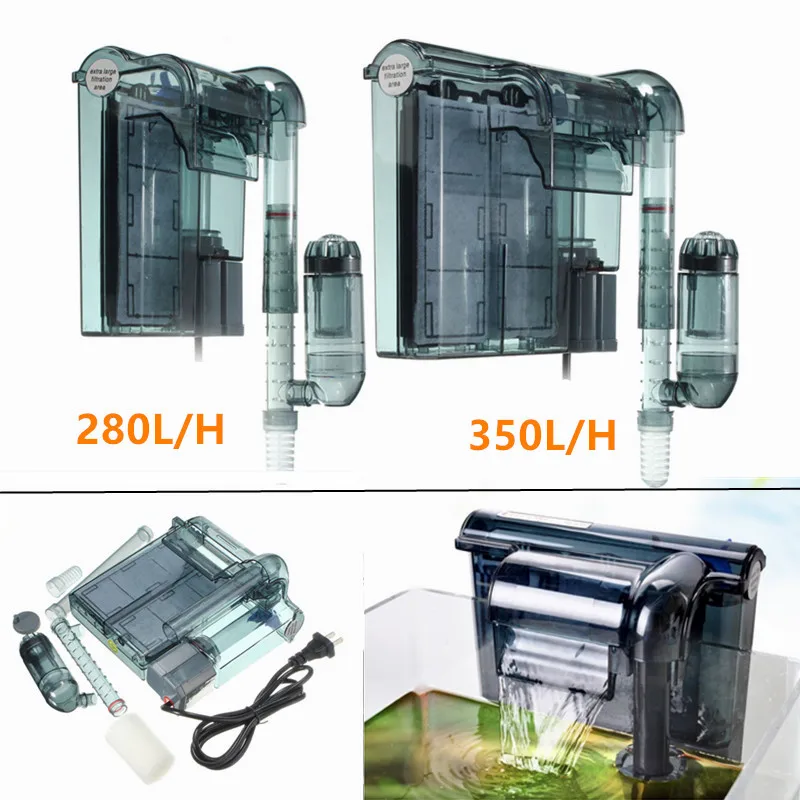 Quiet Aquarium External Filter Fish Tank Hanging Waterfall Filter With
