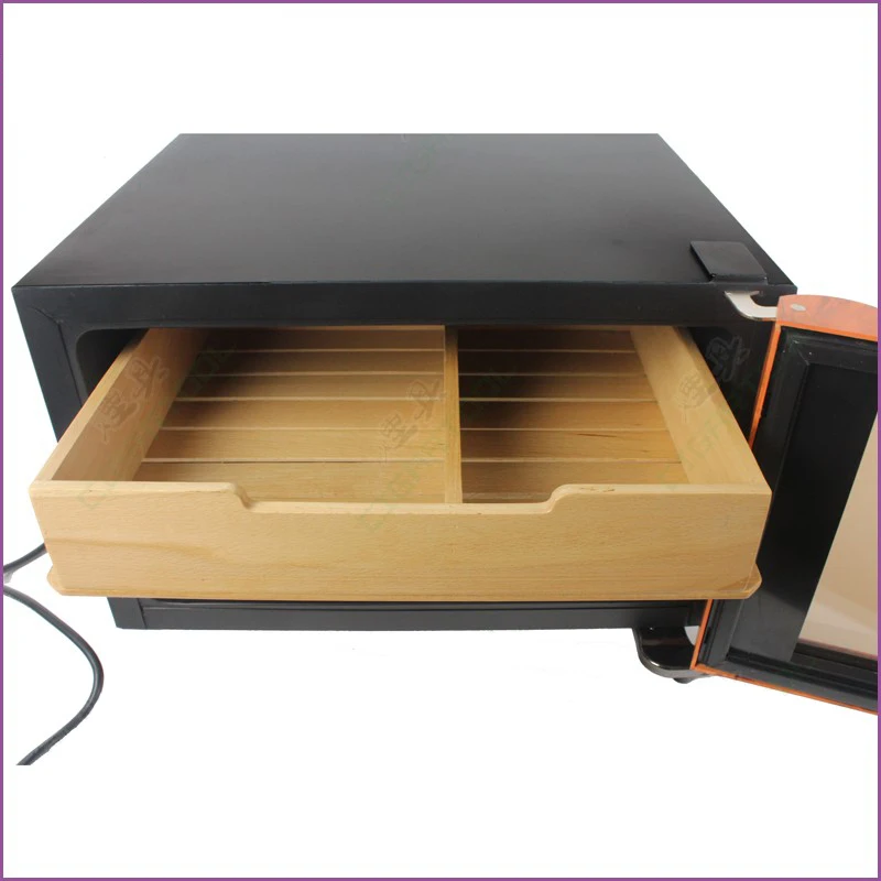 

Electronic Wooden Cigar Cabinet Cigar Humidor Storage Box Double 80 Cigars Humidifier Cabinet Thermostatic Moisturizing Function