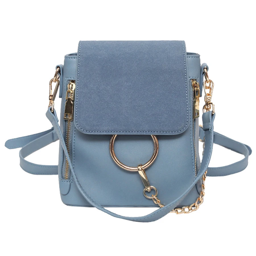 

Luxury Chains Backpacks Women Pu Leather Mini Backpack Ladies Designer Small School Bag Brand Shoulder Bag 2019 Bolsa Feminina