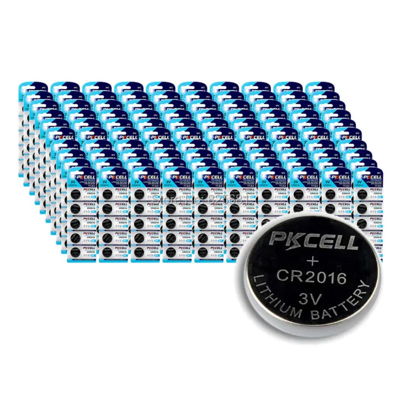 

500Pcs 100Card CR2016 Lithium Button Battery cr2016 3v button cell coin batteries cr 2016 for watch games digital cameras