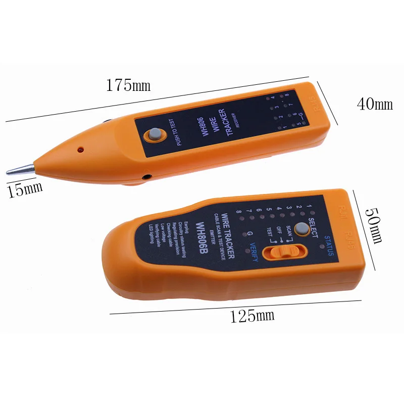 Хит продаж WH806B Тестер телефонного провода тестер сетевого кабеля для Cat5 Cat5E Cat6 RJ45