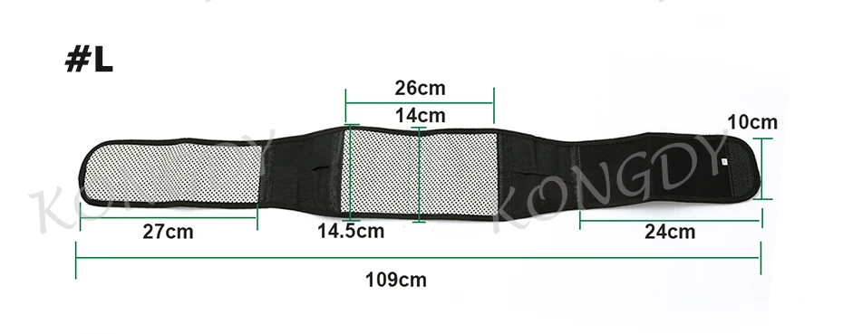 Kongdy Турмалин самонагревающийся стальной пояс цельный дышащий двухсторонний пояс инструменты Магнитная терапия дышащие подушки