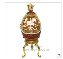 Special offer rotary recreation horse egg music box for Christmas decoration is preferred