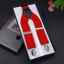 OnnPnnQ Новинка подтяжки модные однотонный жаккард 3 зажимы Эластичные подтяжки высокое качество сковородки Одежда Аксессуары для отца