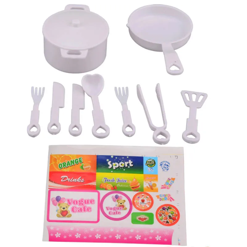 1 комплект 25 шт. кукла 1/6 аксессуары для Барби Кукольный Домик DIY игровой домик мини-симулятор посуда куклы кухонные головоломки творческие игрушки