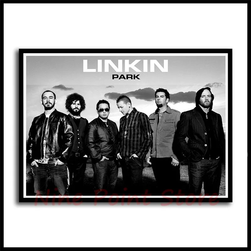 Рок-Группа Linkin Park с белым покрытием бумажные плакаты постер для бара/Кафе Ретро плакат декоративной живописи бескаркасные