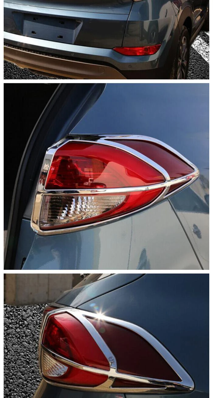 Подходит для HYUNDAI TUCSON TL Хром Передний Задний Головной фонарь Крышка лампы отделка Стайлинг украшения ободок литье