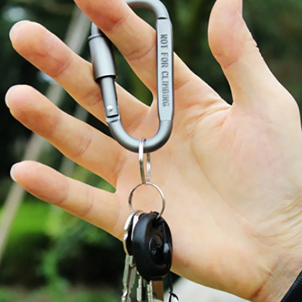 

Customized High Quality Durable Keychain Buckle CarabiCarabiner Screw Lock Bottle Hook Buckle Hanging Padlock Key Chain Camping