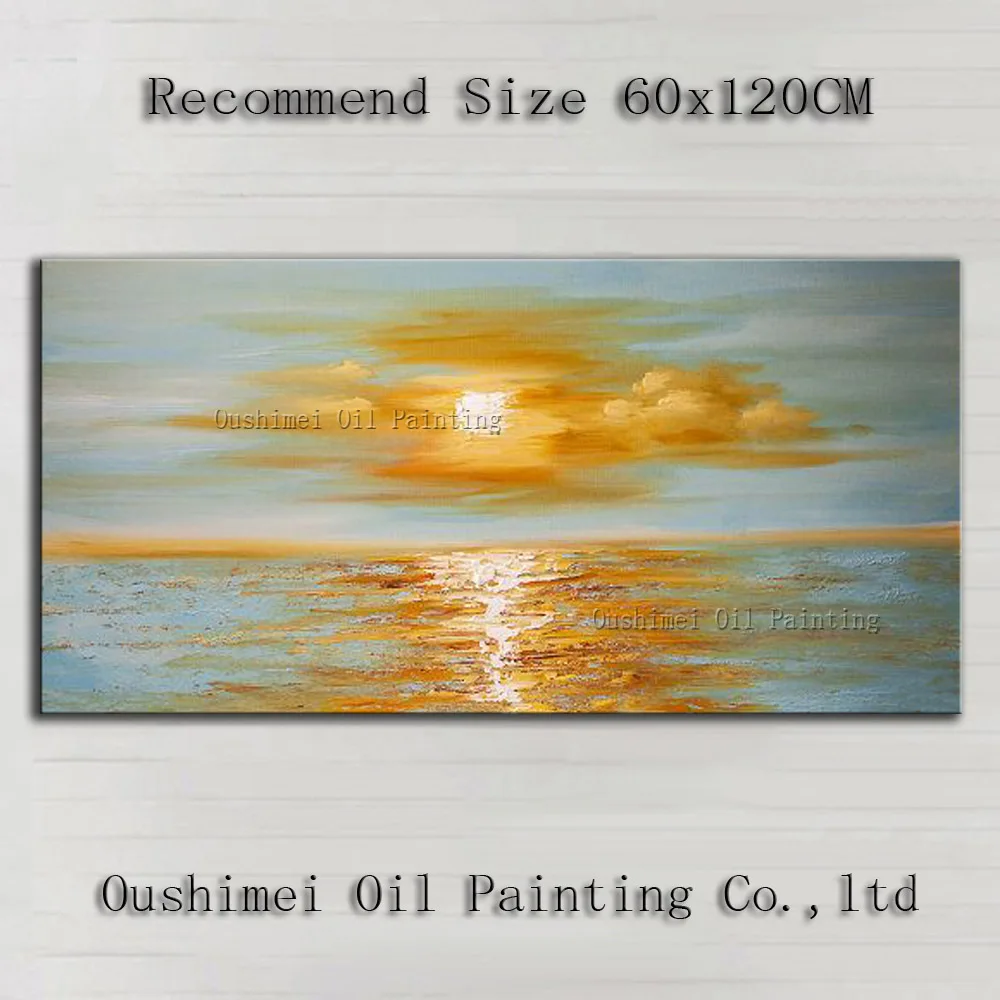 

Superb Skills Artist Handmade High Quality Abstract Landscape Oil Painting On Canvas Abstract Sunrise Oil Painting Decoration