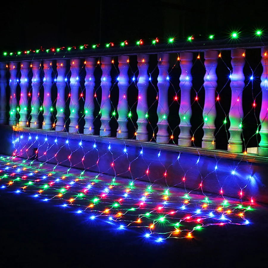 BEIAIDI Christmas LED Net Mesh Fairy String Light 2X2M 3X2M 6X4M Outdoor Holiday Wedding Party Window Icicle LED String Garland BEIAIDI Christmas LED Net Mesh Fairy String Light 2X2M 3X2M 6X4M Outdoor Holiday Wedding Party Window Icicle LED String Garland