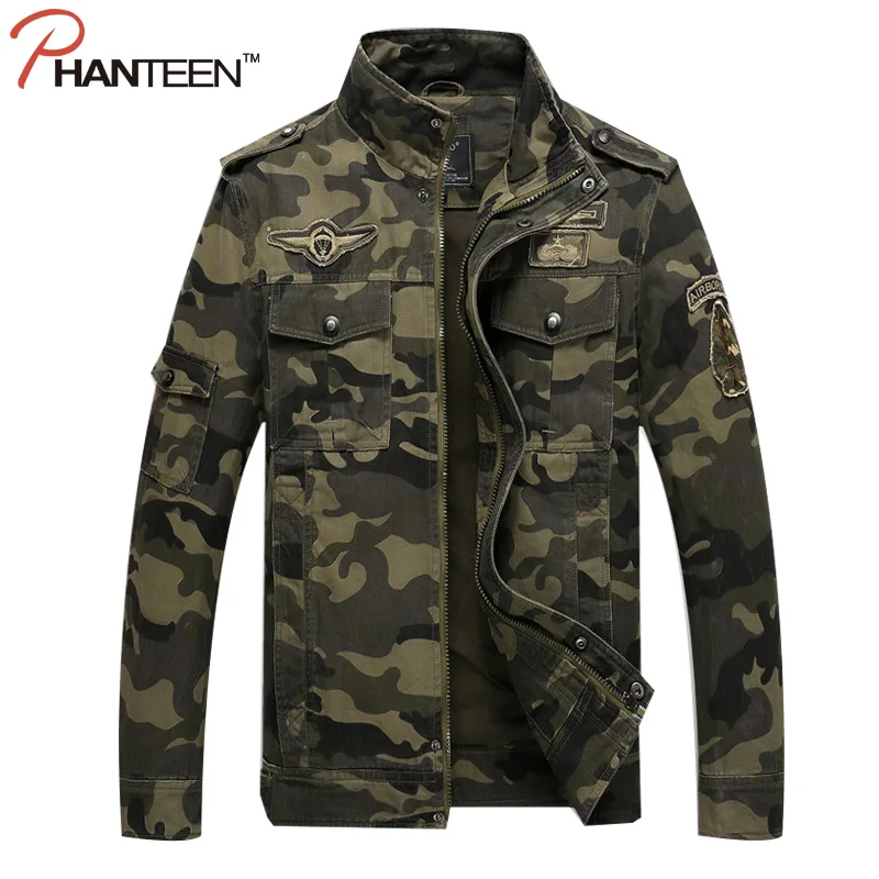 Special Forces Men Camouflage Jackets Epaulet Patch Design Army Style