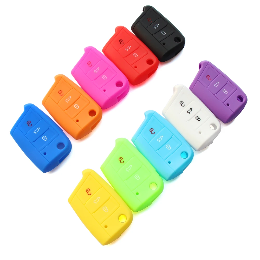 Защитный чехол для ключа Polo 2016 Golf 7 MK7 Skoda Octavia combi A7 SEAT Leon Ibiza Cuptra|silicone key fob|key fob protective