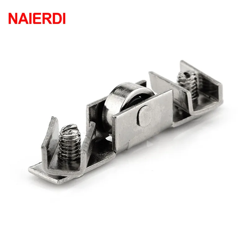 NAIERDI 10pcs NED-7220 유리 슬라이딩 도어 롤러 H 모양 휠 직경 10mm 캐스터 슬라이딩 도어 휠 가구 하드웨어