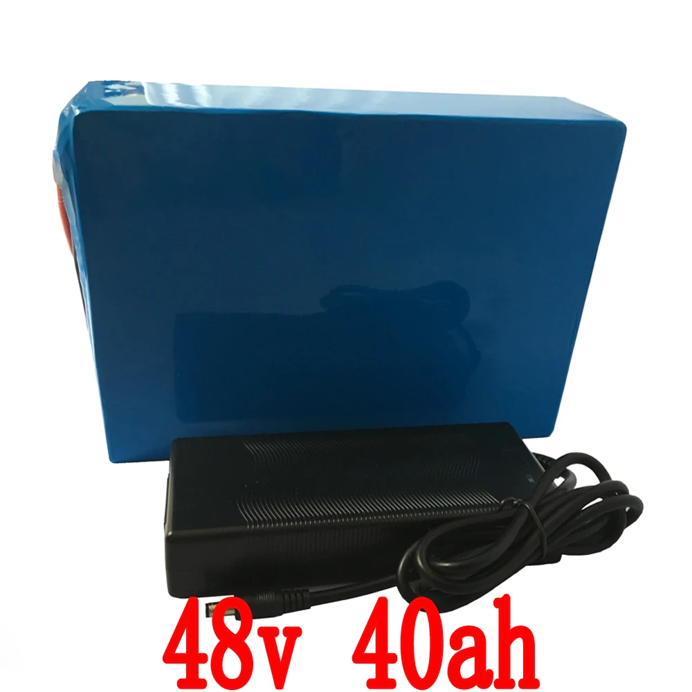 48V 40Ah electric bike Protable battery , 2000W Electric Bicycle lithium Battery + BMS Charger 48v li-ion scooter battery pack