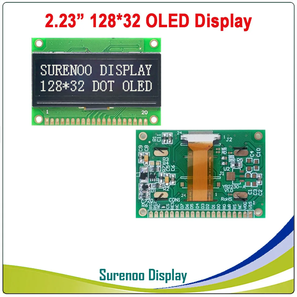 Реальный oled-дисплей, 2,2" 128*32 12832 Графический параллельный SPI IEC IIC ЖК-модуль LCM SSD1305 контроллер