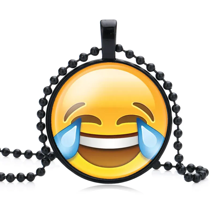 Online Shop Warna Multi Emoji NingXiang Hitam Gambar Smileys Kaca