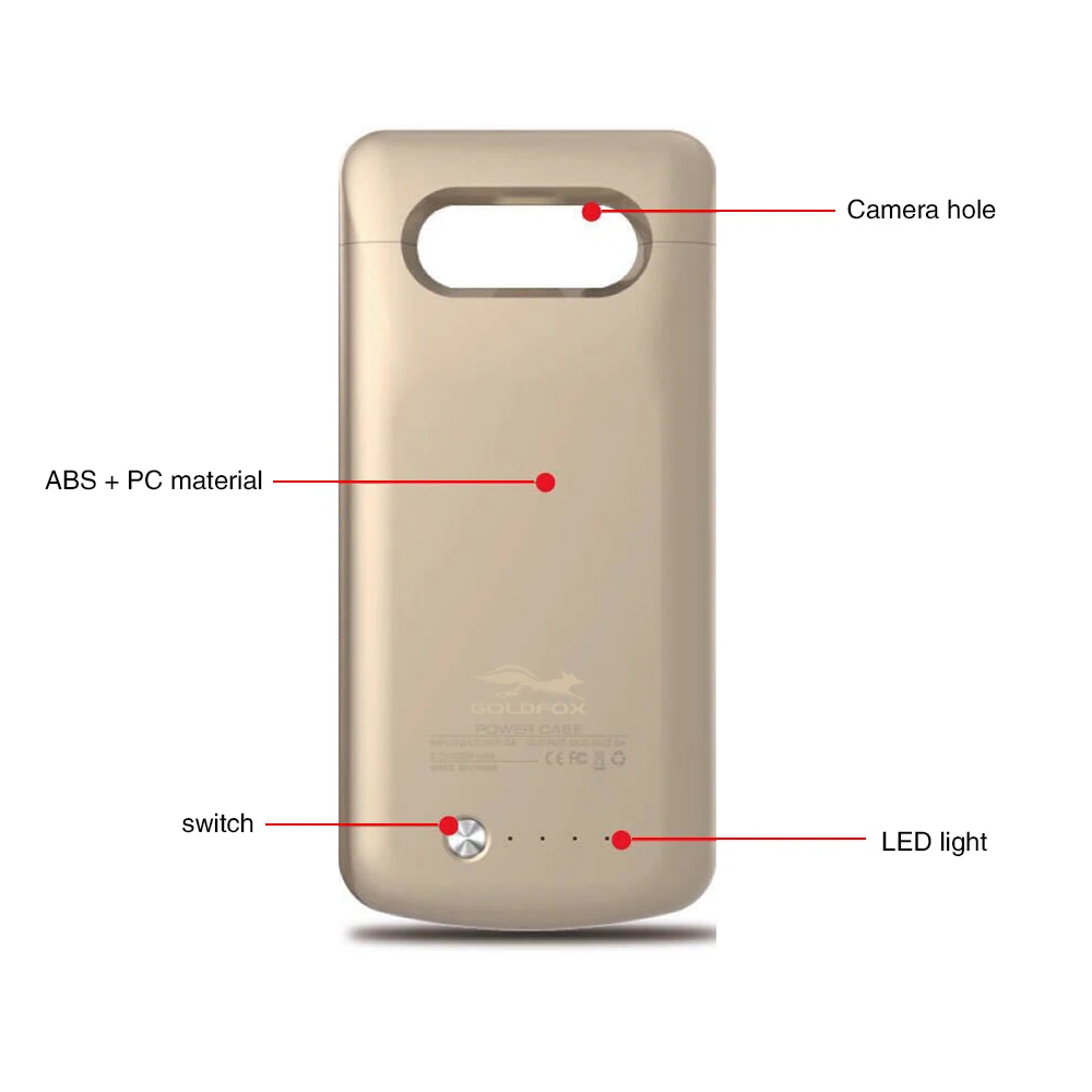 Goldfox For Galaxy Note 5 Extend 4200mah Battery Charging Power Bank Case for Samsung Galaxy Note 5 N9200 Battery Charger Case