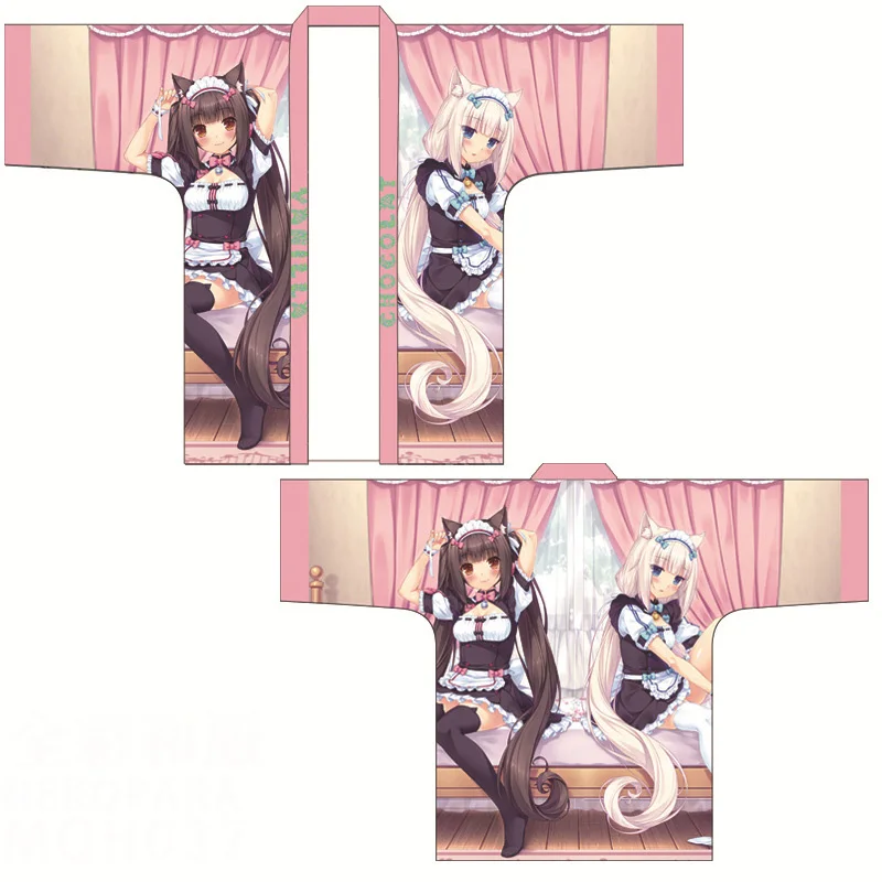 NEKOPARA VA Chocolat ванильный плащ Haori японский костюм для косплея для мужчин и женщин Повседневное кимоно юката Хэллоуин вечерние платья - Цвет: 3