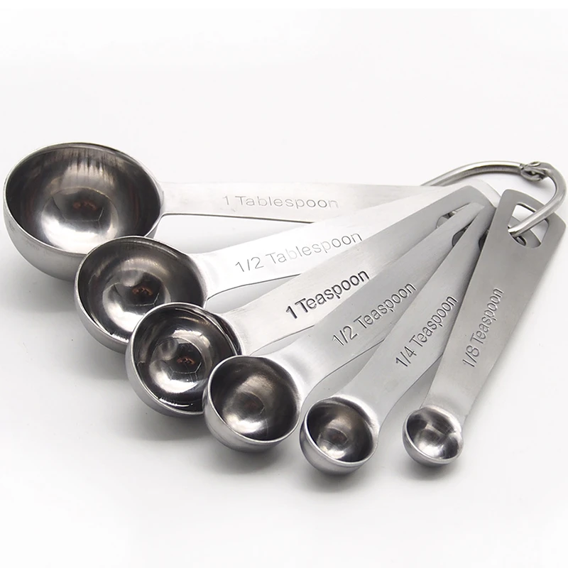 Stainless Steel Kitchen Measuring Spoon Set For Baking, Liquids And