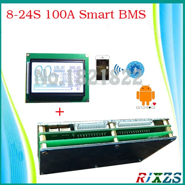 

8S to 24S 100A 2018 new DIY Lifepo4 li-ion smart bms pcm with android Bluetooth app smart bms with software (APP) monitor