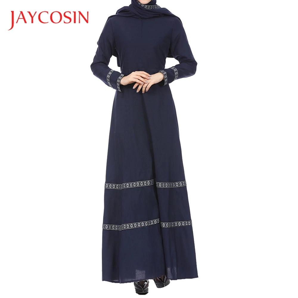 JAYCOSIN кафтан абайя джилбаб женское мусульманское кружевное винтажное Макси