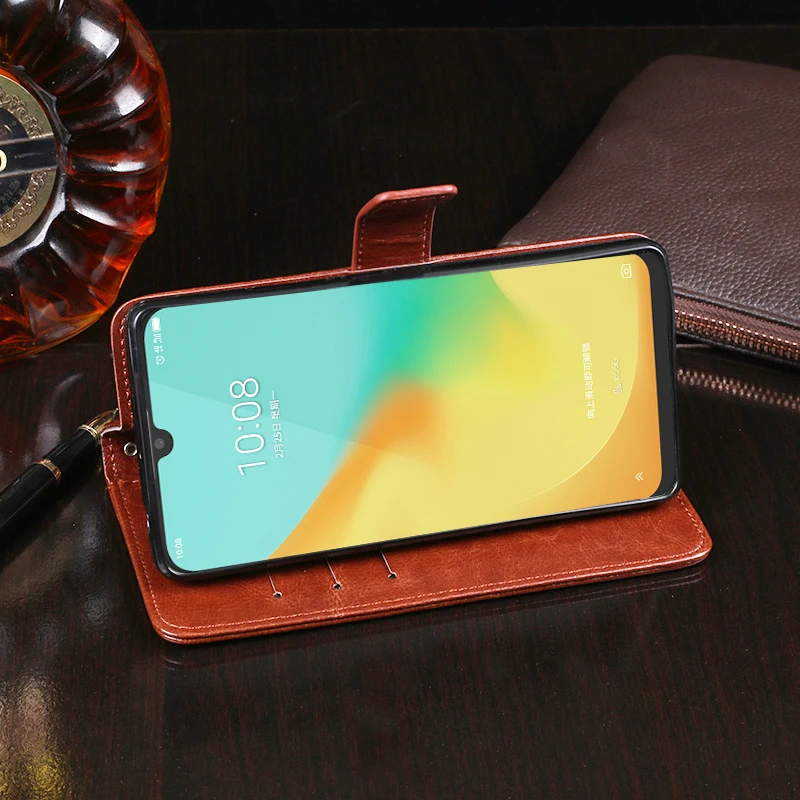 Чехол книжка для ZTE Blade V10 Vita деловой кожаный чехол бумажник телефона оболочка