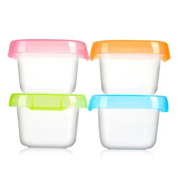 

Toddler Milk Powder Food Free Blocks Freezer Storage Containers 120ML Baby Food Containers Box Kids 4Pc Storage