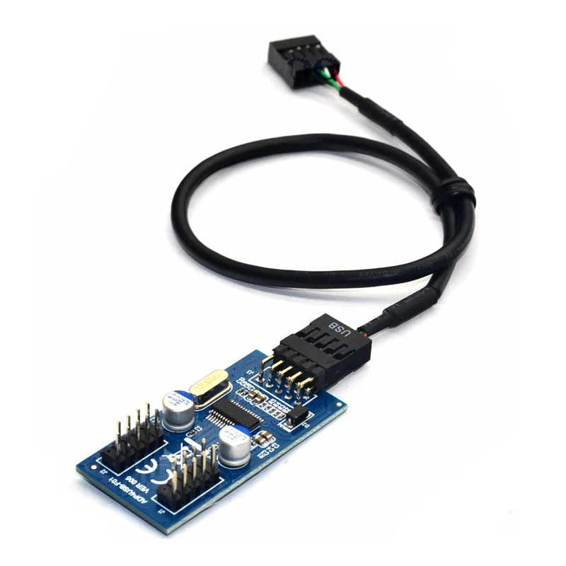 1X2 материнская плата USB 3. 0 9 контактный разъем 1 на 2 удлинитель разветвитель