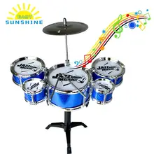 Музыкальные игрушки для детей имитация джазового барабана музыка с 5 Наборы барабанов Beat Детский образовательный инструмент подарок для ребенка случайный цвет