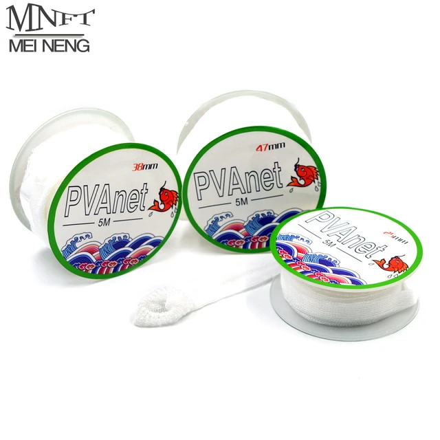 MNFT 5M PVA Narrow Soluble Network 25/38/47mm Carp Fishing Refill