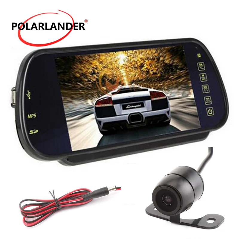 

7 Inch TFT LED Reversing Camera Night Vision HD Desktop Car Monitor US/JPN/KOR License Plate Waterproof Reversing Radar 480*234