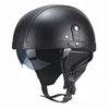 Motorcycle Motorbike Rider Half Open Face PU Leather Helmet with dual lens ► Photo 2/5