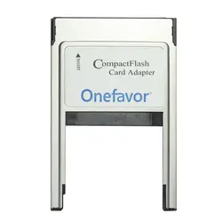 Onefavor карты CompactFlash Тип адаптера я II CF карта в PCMCIA PC Card reader