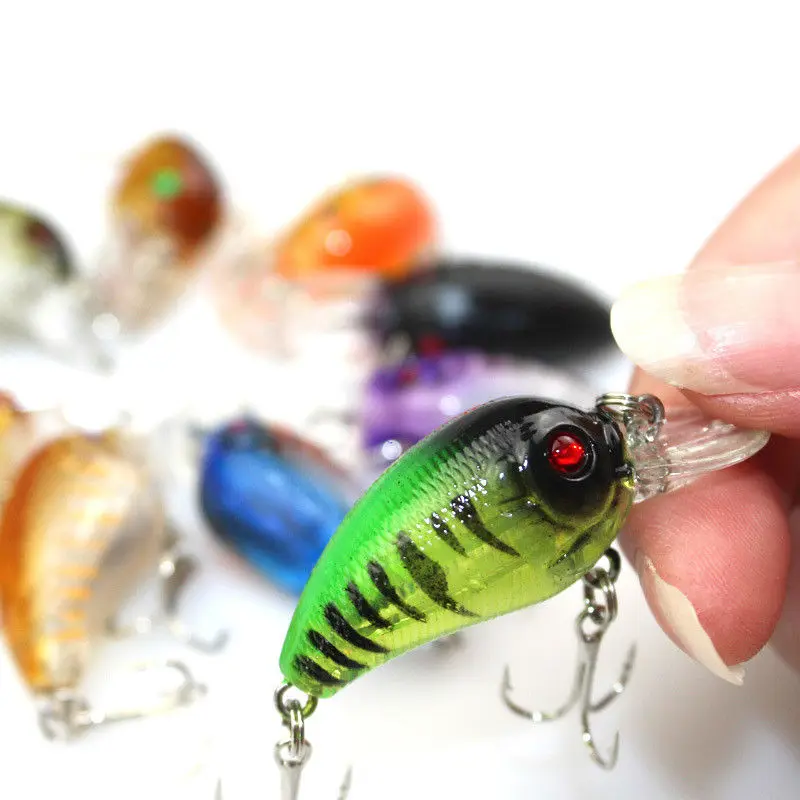 5pcs/lot Bass Seawater Wobbler Fish Lures Crank Bait Swimbait Fishing