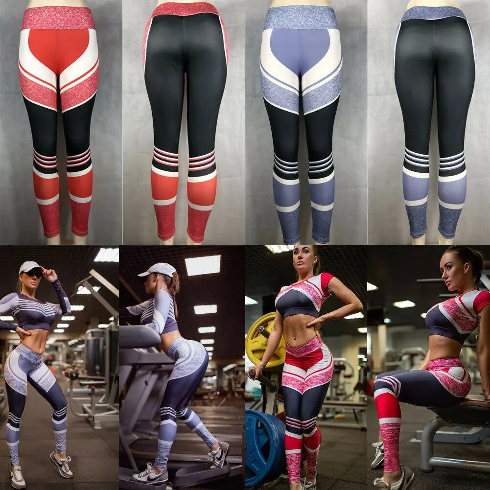 Для женщин спортивные штаны с высокой талией для йоги леггинсы для фитнеса и бега Спортивная резинки для волос, Брюки тренировочные бег спортивные штаны Для женщин