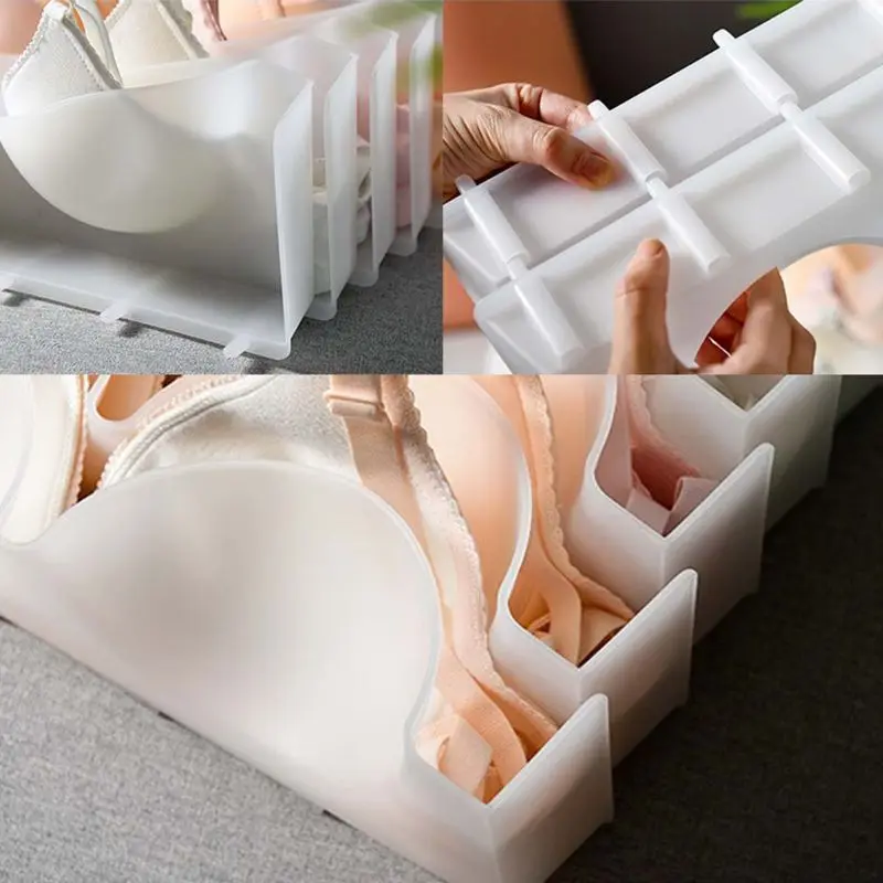 6 шт Пластик организатор ящик для хранения нижнего белья, бюстгальтеров коробка шкаф Разделитель-держатель для дома Ванная комната