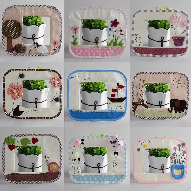 

Lovely Switch Affixed Cloth Wall Stickers Urban Pastoral Creative Double Open Socket Sets Switch Stickers Home Decoration