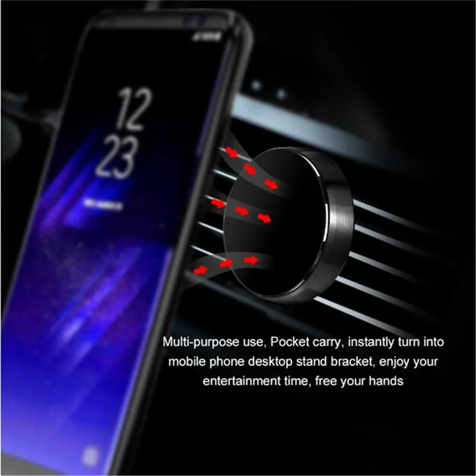 العالمي حامل هاتف السيارة المغناطيسي الهواء تنفيس جبل الهاتف المحمول حامل دعم حامل في سيارة GPS ل فون X 8 7 زائد لسامسونج