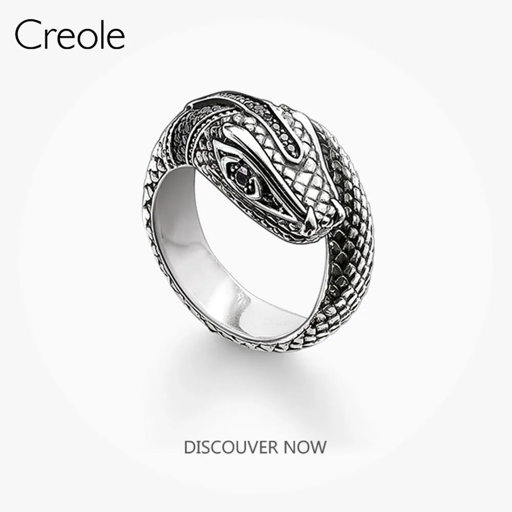 

The Tropical-mystical Ring Snake,2019 Brand New 925 Sterling Silver Bohemia Fashion Jewelry Myth of the Jungle Gift For Women