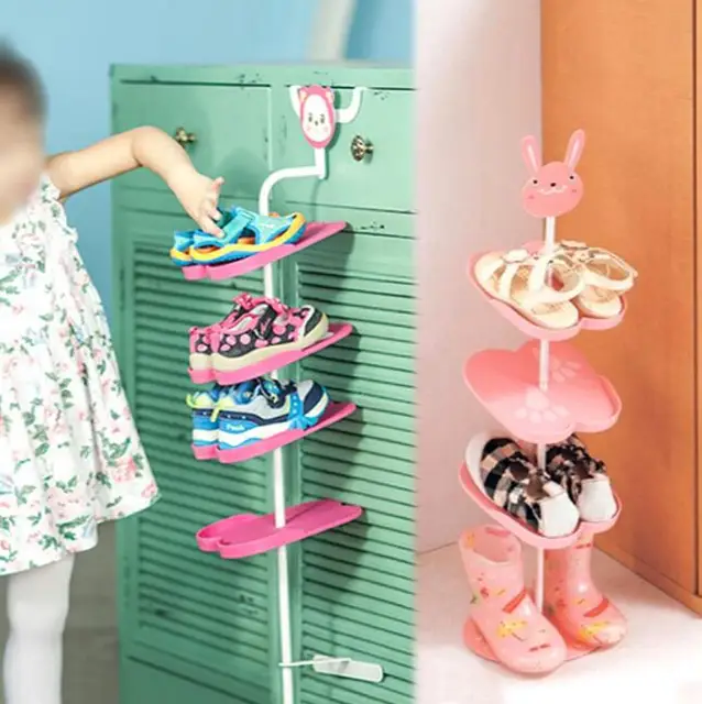 An Style Cartoon Animal Three Dimensional Child Shoes Shelf An Style Cartoon Animal Three Dimensional Child Shoes Shelf Simple Door Multi Layer Kids Storage Rack