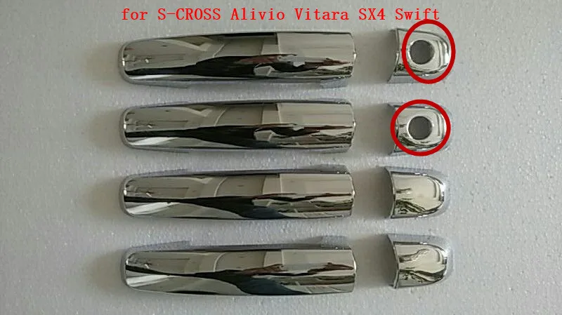 Автомобильные аксессуары ABS Хром двери автомобиля ручки чаши крышки отделка ручки двери Накладка для Suzuki S-CROSS Alivio Vitara SX4 Swift