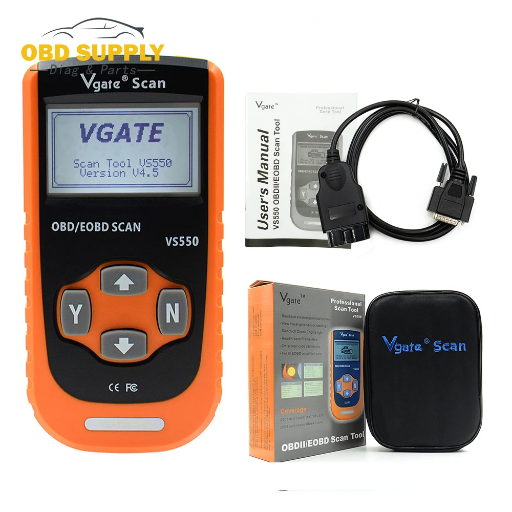 Профессиональный OBD2 Авто диагностический инструмент Vgate VS550 EOBD ODB II Автомобильное