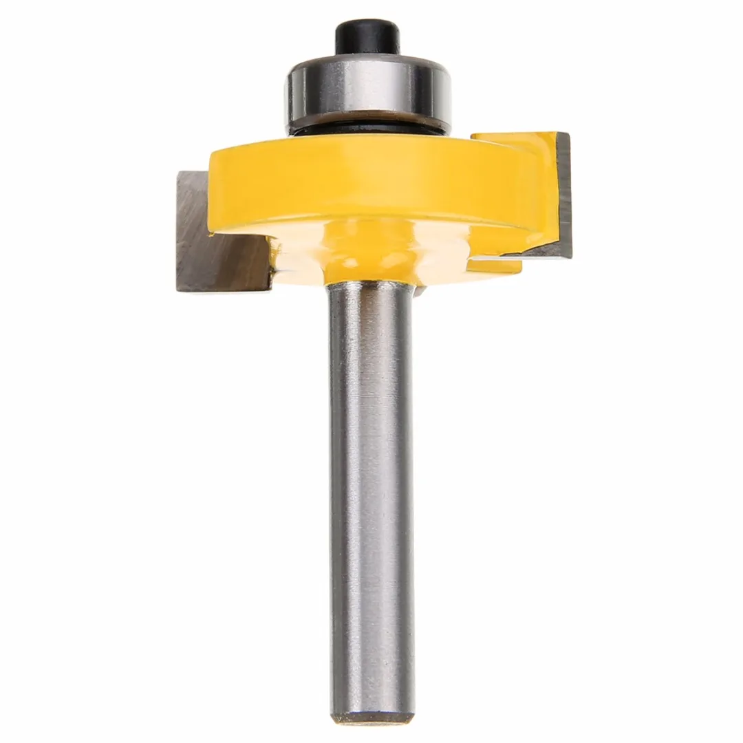 1pc 53mm Length T-slot Slotting & Rabbeting Router Bit 1/4" x 3/8" Woodworking Cutter DIY Power Tools