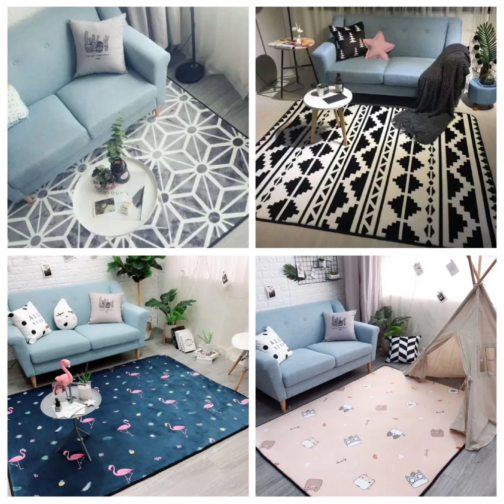

Marble stripe series carpet Nordic Modern simple bedroom rug and Carpets for Living room coffee table Rugs Bedside Antiskid Mat