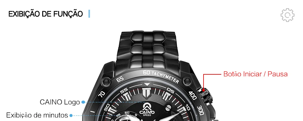 Marca De Luxo Relogio masculino Analógico Quartz