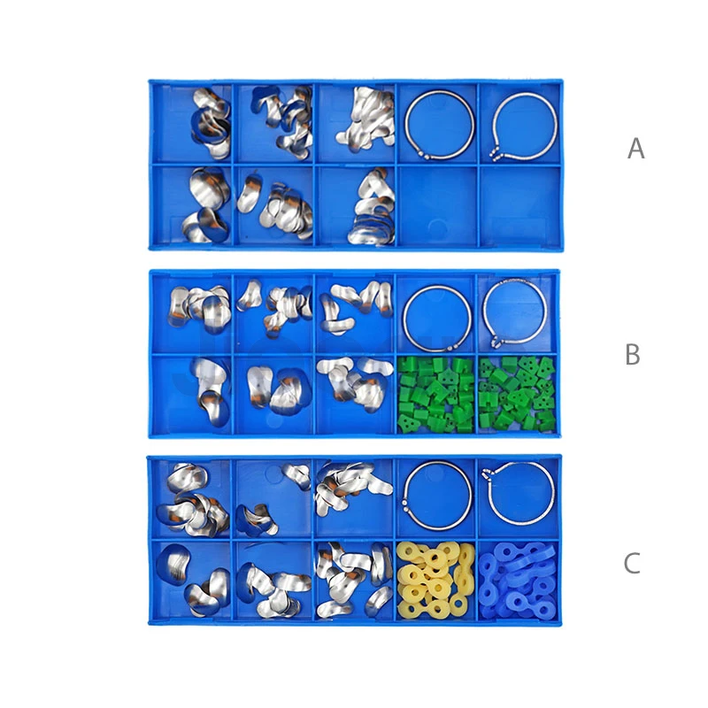 100 шт./компл. стоматологические секционные Контурные матрицы матричное кольцо Delta клинья стоматологические материалы для стоматологической лаборатории 3 модели